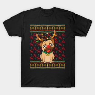 Not so Ugly Christmas Pug Xmas Pajama T-Shirt